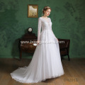 Ball Gown Lace White long sleeve wedding dress